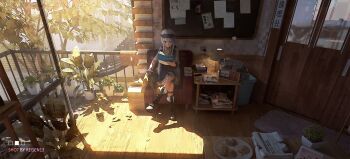 1girl absurdres backlighting blue_eyes book boots braid cat hat highres lace-up_boots long_hair newspaper original reading reisen13 scenery single_braid sitting skirt solo white_hair