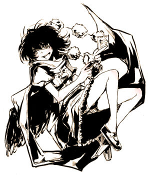 Rule 34 | 1girl, blush, camera, female focus, geta, greyscale, hat, looking away, monochrome, open mouth, scarf, shameimaru aya, short hair, skirt, smile, solo, tengu-geta, tima, tokin hat, touhou, wings