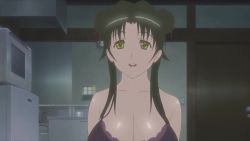 1boy 2girls angry animated anime_screenshot backboob black_hair bouncing_breasts bra bra_lift bra_pull breast_hold breast_lift breasts cleavage clothes_lift clothes_pull food fruit heart indoors kanokon large_breasts lingerie looking_at_viewer mature_female minamoto_chizuru minamoto_tamamori mother_and_daughter multiple_girls nipples oyamada_kouta panties ponytail room running smile table tagme tamamo tamamo(kanokon) underwear undressing video watermelon window yellow_eyes