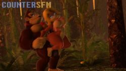 1boy 1girl 3d animated ass blonde_hair blue_eyes bottomless breasts candy_kong countersfm donkey_kong donkey_kong_(series) feet folded furry hetero highres huge_breasts jungle legs_up mating_press missionary monkey monkey_girl nature night nintendo nipples nude outdoors pumping reverse_suspended_congress rough_sex sex sex_from_behind size_difference sound standing standing_sex thick_thighs thighs twilight vaginal video