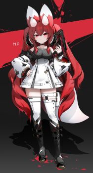 animal_ears breasts fox_ears fox_girl fox_tail mamuru medium_breasts original tail