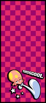 bumpadump2002 character_name checkered_background commentary english_commentary full_body highres nintendo no_humans pokemon pokemon_(creature) pokemon_focus solo star_(symbol) thick_outlines toedscool walking