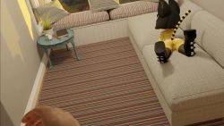 1boy 1girl 3d animal_crossing animal_ears animated ankha_(animal_crossing) ass audible_music black_eyes black_footwear black_hair black_thighhighs blunt_bangs bob_cut boots cat_ears cat_girl cat_tail colored_skin couch cum cum_on_back cum_on_body cum_on_hair cum_on_upper_body ejaculation eyeshadow facial fishnet_thighhighs fishnets hair_ornament hetero highres indoors interior interspecies lamia_(voice_actor) looking_at_viewer looking_back lying makeup marrubi moaning mole mole_under_eye nintendo nude on_couch on_stomach penis pov sound striped_tail tail thigh_sex thighhighs uncensored video yellow_skin