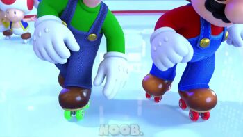 3d animated audible_music bowser bowser_jr. brothers cappy city dancing hat ice_skates luigi mario mario_(series) nintendo noob_b3d overalls princess_daisy princess_peach shirt shoes siblings skates sound swaters tagme video winter_clothes yoshi