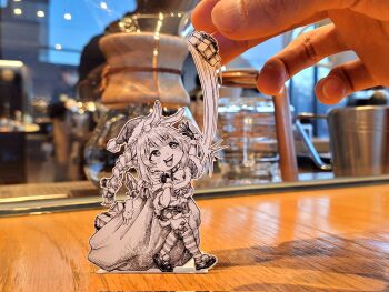 Rule 34 | animal ears, braid, carrot hair ornament, commentary, corrupted twitter file, don-chan (usada pekora), english commentary, food-themed hair ornament, fur trim, gift, greyscale, hair ornament, hat, highres, holding, holding sack, hololive, jqhnharqld, monochrome, motion lines, paper child, rabbit ears, rocket launcher, sack, santa costume, santa hat, skirt, striped clothes, striped thighhighs, thighhighs, throwing, unconventional media, usada pekora, virtual youtuber, walking, weapon