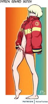 Rule 34 | blonde hair, erection, lio fotia, male focus, noise tanker, penis, promare, testicles