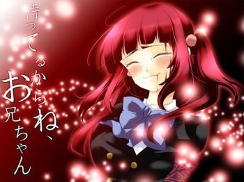 Rule 34 | 00s, 1girl, bad id, bad pixiv id, blood, cosmic comic, closed eyes, female focus, ico (pekoguest), image sample, md5 mismatch, pixiv sample, red hair, smile, solo, spoilers, tears, twintails, two side up, umineko no naku koro ni, ushiromiya ange