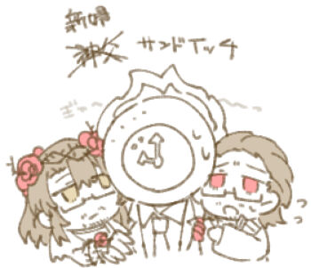 Rule 34 | 1other, 2boys, absurdres, alternate costume, arm vines, bags under eyes, beard stubble, brown hair, capelet, chibi, clock, coat, collared shirt, colored extremities, colored skin, crown of thorns, dante (limbus company), dress, dual persona, e.g.o (project moon), expressionless, facial hair, fire, flower, flower wreath, flying sweatdrops, forehead, formal clothes, from front, from side, garden of thorns (e.g.o), gauntlet, gauntlets, glasses, gloves, gregor (project moon), hair between eyes, hair flower, hair intakes, hair ornament, hair slicked back, hair vines, hairband, hands on another's arm, head wreath, high collar, highres, holding, jitome, la manchaland (identity) (project moon), lily26983455, limbus company, limited palette, long hair, long sleeves, looking at another, looking at viewer, looking up, male bride, monochrome, multiple boys, necktie, nervous, object head, official alternate costume, open clothes, open mouth, other focus, parted bangs, partially colored, photoshop (medium), pinstripe pattern, plant, project moon, red eyes, red flower, red hands, red rose, red skin, ribbed shirt, rose, sandwiched, sanpaku, sash, scarf, semi-rimless eyewear, shirt, short hair, shoulder sash, simple background, single gauntlet, spot color, stole, striped clothes, striped scarf, stubble, suit, sweat, sweatdrop, thorns, torn capelet, torn clothes, turtleneck, turtleneck dress, under-rim eyewear, upper body, vines, white background, yellow eyes