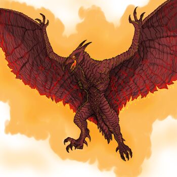 Rule 34 | beak, character name, claws, fire, full body, godzilla: king of the monsters, godzilla (series), highres, kaiju, legendary pictures, monster, monsterverse, no humans, rodan, rodan (monsterverse), toho, wings