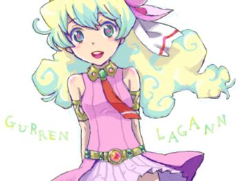 1girl :d aqua_eyes armlet bad_drawr_id bad_id bare_shoulders belt blonde_hair blue_hair copyright_name cross-shaped_pupils double-parted_bangs gold_armlet gold_belt jewelry long_hair multicolored_hair necktie nia_teppelin open_mouth pink_pupils red_necktie round_teeth saikachi_(ogre_tree) smile solo square-end_necktie symbol-shaped_pupils teeth tengen_toppa_gurren_lagann two-tone_hair upper_teeth_only