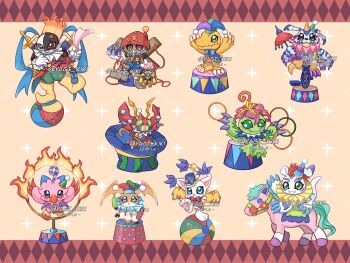 Rule 34 | agumon, bird, bug, cat, circus, digimon, digimon (creature), gabumon, gomamon, highres, palmon, patamon, piemon, pinochimon, piyomon, reptile, tailmon, tentomon, wings