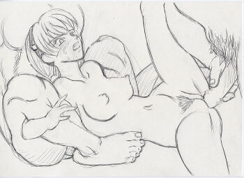 aika_(eternal_arcadia) censored eternal_arcadia monochrome nude pubic_hair rape sex tagme