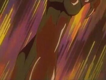 1990s_(style) 1girl alien_from_the_darkness animated animated_gif breasts brown_hair claws closed_eyes imminent_rape large_breasts lowres navel nipples nude open_mouth restrained short_hair small_areolae small_nipples tentacles torn_clothes undressing