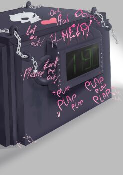 Rule 34 | absurdres, boku no hero academia, box, chain, clock, comic, countdown timer, english text, eri (boku no hero academia), gradient background, heart, highres, kevabwtf, sex machine, skull, tagme