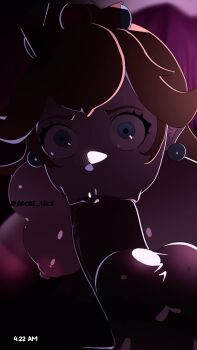 Rule 34 | 1boy, 1girl, adore nice, animated, bdsm, blonde hair, blue eyes, bondage, bound, bound arms, breasts, fellatio, female focus, heart, heart-shaped pupils, large breasts, large penis, looking at viewer, mario (series), mouth full of cock, nintendo, nipples, no bra, nude, oral, penis, princess peach, rolling eyes, saliva, saliva trail, symbol-shaped pupils, tagme, testicles, video