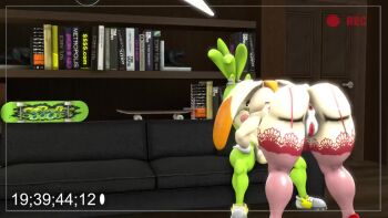 Rule 34 | 3d, anal, animated, breasts, couch, cream the rabbit, fellatio, futa with female, futanari, high heels, huge breasts, mature female, mother and daughter, nipples, oral, ruukiindosfm, sonic (series), sonic the hedgehog (idw), sound, surge the tenrec, tagme, thick thighs, thighhighs, thighs, vaginal, vanilla the rabbit, video
