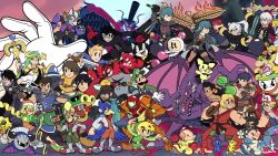 1930s_(style) absolutely_everyone absurdly_detailed_composition aegis_sword_(xenoblade) alex_(minecraft) alph_(pikmin) amamiya_ren amulet androgynous android animal_crossing animal_ears animated ankle_gun armlet armor arms_(game) arsene_(persona_5) audible_music bandages banjo-kazooie banjo_(banjo-kazooie) barefoot baseball_bat baseball_cap bayonetta bayonetta_(series) bayonetta_2 beanie beard bike_shorts black_hair black_shorts blonde_hair blue_eyes blue_overalls bodysuit bomb bomberman bowser bowser_jr. braid breasts brothers brown_hair buster_sword cape capri_pants captain_falcon castlevania:_rondo_of_blood castlevania_(series) charizard chest_jewel chrom_(fire_emblem) cloud_strife colored_skin cosplay crazy_hand crossover crown crown_braid cuphead cuphead_(game) dannycortoons dark_pit dark_samus dark_skin deku_shield denim diddy_kong dog_(duck_hunt) dog_ears dog_girl dog_tail donkey_kong donkey_kong_(series) donkey_kong_country dougi dr._mario dr._mario_(game) dragon_(arms) dragon_quest dragon_quest_iii dragon_quest_iv dragon_quest_viii dragon_quest_xi dress dual_persona duck_(duck_hunt) duck_hunt enderman english_text everyone explosive eyebrows_visible_through_mask f-zero facial_hair falchion_(fire_emblem) falco_lombardi fallout family_computer_robot fang fangs fatal_fury fatal_fury_cap father_and_daughter father_and_son female_byleth_(fire_emblem) female_corrin_(fire_emblem) female_robin_(fire_emblem) final_fantasy final_fantasy_vii final_fantasy_vii_advent_children fingerless_gloves fire fire_emblem fire_emblem:_mystery_of_the_emblem fire_emblem:_path_of_radiance fire_emblem:_radiant_dawn fire_emblem:_three_houses fire_emblem_awakening fire_emblem_fates first_ken flame-tipped_tail food forehead_jewel fox_mccloud fur-trimmed_jacket fur_trim furry fusion_swords galaxia_(sword) game_&amp;_watch ganondorf gem gen_1_pokemon gen_2_pokemon gen_4_pokemon gen_6_pokemon gen_7_pokemon gerudo glasses gloves gown green_eyes green_jacket greninja grey_eyes hair_ribbon hammer hand_tattoo hat headband headpiece helmet hero_(dq11) hero_(dq4) hero_(dq8) holding holding_baseball_bat holding_hammer holding_shield holding_sword holding_weapon huge_filesize hylian_shield ice_climber iggy_koopa ike_(fire_emblem) incineroar ink_tank_(splatoon) inkling inkling_boy inkling_girl inkling_player_character isabelle_(animal_crossing) ivysaur jacket jeans jewelry jigglypuff joker_(persona_5) junior_clown_car kazooie_(banjo-kazooie) ken_masters kid_icarus kid_icarus_uprising king_dedede king_k._rool kirby kirby_(series) knit_hat koopalings large_breasts larry_koopa leaf_(pokemon) legendary_pokemon leggings lemmy_koopa link little_mac long_hair looking_at_viewer lucario lucas_(mother_3) lucina_(fire_emblem) ludwig_von_koopa luigi luma_(mario) male_byleth_(fire_emblem) male_corrin_(fire_emblem) male_robin_(fire_emblem) mario mario_(series) marth_(fire_emblem) masamune_(ff7) master_hand master_sword mega_man_(character) mega_man_(classic) mega_man_(series) megawatt_(arms) meta_knight metal_gear_(series) metal_gear_solid metroid metroid_prime_3:_corruption mewtwo mii_(nintendo) mii_brawler mii_brawler_(smash_4) mii_gunner mii_gunner_(smash_4) mii_swordfighter_(smash_4) min_min_(arms) minecraft minecraft_sword mole mole_under_mouth monado morgana_(persona_5) morton_koopa_jr. mother_(series) mother_2 mother_3 mr._game_&amp;_watch multiple_boys multiple_girls music_video mustache mythra_(massive_melee)_(xenoblade) mythra_(xenoblade) nana_(ice_climber) ness_(mother_2) nintendo noodles olimar on_shoulder orange_shorts overalls pac-man pac-man_(game) palutena pants pendant persona persona_5 pichu pikachu pikachu_(cosplay) pikmin_(creature) pikmin_(series) piranha_plant pit_(kid_icarus) plaid_clothes plaid_pants pointy_ears poke_ball poke_ball_(basic) pokemon pokemon_(creature) pokemon_frlg pokemon_on_shoulder ponytail popo_(ice_climber) power_suit_(metroid) princess_daisy princess_peach princess_zelda punch-out!! puzzle_piece pyra_(xenoblade) quadruple_wielding r.o.b. ragnell red_(pokemon) red_eyes red_gloves red_hair red_shorts reverse_trap rex_(xenoblade) ribbon ribbon_braid ribbon_hair richter_belmont ridley rosalina roto_(dq3) roy_(fire_emblem) roy_koopa ryu_(street_fighter) samus_aran sans_(undertale) scarf sephiroth sheik sheikah shield shield_on_back short_dress short_hair short_shorts shorts shoulder_armor shouryuuken shulk_(xenoblade) siblings side_slit simon_belmont single_thighhigh single_vertical_stripe slime_(dragon_quest) smile solid_snake sonic_(series) sonic_the_hedgehog sonic_the_hedgehog_(classic) sound splatoon_(series) splatoon_1 splatoon_2 squidbeak_splatoon squirtle star_(symbol) star_fox steve_(minecraft) strapless strapless_dress street_fighter street_fighter_ii_(series) super_mario_bros._1 super_mario_galaxy super_smash_bros. surcoat swept_bangs sword sword_of_the_creator tail tank_top tattoo tentacle_hair terry_bogard the_king_of_fighters the_legend_of_zelda the_legend_of_zelda:_a_link_between_worlds the_legend_of_zelda:_breath_of_the_wild the_legend_of_zelda:_ocarina_of_time the_legend_of_zelda:_the_wind_waker thigh_strap thighhighs tiara toad_(mario) tongue toon_link topknot triforce turban undertale uppercut utdr_(toby_fox) vambraces varia_suit vault_boy vault_suit very_long_hair vest video villager_(animal_crossing) wario warioware weapon wendy_o._koopa white_bomberman white_dress white_footwear white_hair white_legwear white_skin wii_fit wii_fit_trainer wii_fit_trainer_(female) wii_fit_trainer_(male) wings wolf_o&#039;donnell wooden_shield xenoblade_chronicles_(series) xenoblade_chronicles_1 xenoblade_chronicles_2 yellow_eyes yoshi young_link zero_suit zombie_(minecraft)