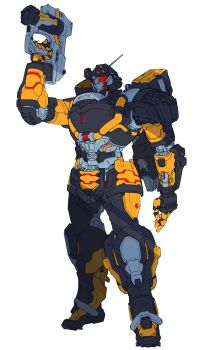 1boy absurdres armor armored_boots armored_gloves boots bug catball1994 full_body gloves glowing glowing_eyes goggles goggles_on_head gun handgun highres horns industrial kamen_rider kamen_rider_black_rx_(series) mechanical_arms mechanical_legs mechanization missile_pod red_eyes roborider robot shade shadow shoulder_armor single_horn stylistic weapon yellow_gloves