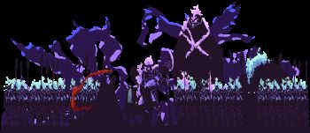 1boy animated animated_gif armor army aura axe battle_axe bear black_coat black_hair blue_eyes blue_fire blue_hoodie blue_theme cape coat covered_face dark_aura fake_horns fire full_armor full_body glowing glowing_armor glowing_eyes glowing_weapon hair_between_eyes halberd helmet holding holding_axe holding_polearm holding_shield holding_weapon hood hooded_coat hoodie horned_helmet horns igris_(solo_leveling) iron_(solo_leveling) knight long_sleeves multiple_others pants pike_(weapon) pixel_art plume polearm purple_theme red_plume shield shirt solo_leveling spear standing steel_joe sung_jin-woo tank_(solo_leveling) weapon white_shirt
