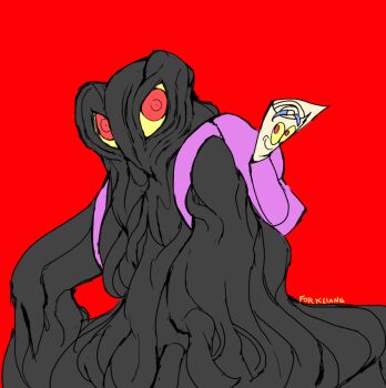 dora_the_explorer genc godzilla_(series) godzilla_vs._hedorah hedorah kaiju map_(dora_the_explorer) monster monster_focus red_background red_eyes simple_background toho