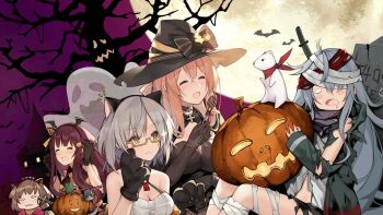 animal_ears cat_ears closed_mouth g11_(girls'_frontline) g11_(neet_zombie)_(girls'_frontline) girls'_frontline halloween halloween_costume hat highres jack-o'-lantern laughing mink mk23_(girls'_frontline) mk23_(impish_sweetheart)_(girls'_frontline) official_art pumpkin sleeping springfield_(classic_witch)_(girls'_frontline) springfield_(girls'_frontline) vector_(girls'_frontline) vector_(kitty_paws)_(girls'_frontline) wa2000_(girls'_frontline) wa2000_(haunted_castle)_(girls'_frontline) witch witch_hat