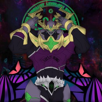 Rule 34 | 1boy, absurdres, darkknightmon, digimon, digimon (creature), highres, male focus, muscular, muscular male, oridigi, original, solo