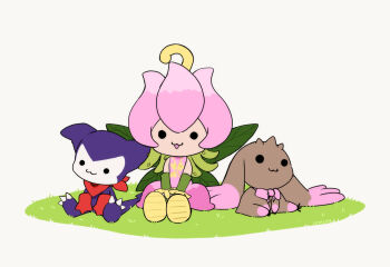 Rule 34 | digimon, digimon (creature), flower, impmon, lilimon, lopmon, loyaldis, monster girl, petals, plant girl