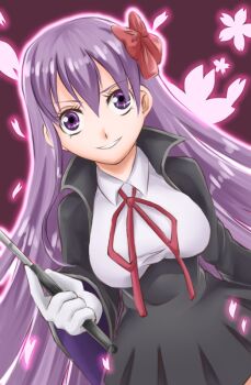 10s 1girl bad_id bad_pixiv_id bb_(fate) bb_(fate/extra) breasts fate/extra fate/extra_ccc fate_(series) female_focus hair_ribbon large_breasts long_hair nanami_yasuko purple_eyes purple_hair ribbon solo switch very_long_hair