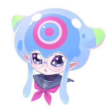 Rule 34 | blush, digimon, digimon (creature), glasses, jellyfish girl, jellymon, monster girl, pawapro007, sailor, tentacle hair, tentacles