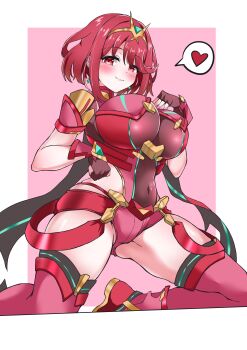 absurdres breasts highres large_breasts otama_(otama_ladle23) pyra_(xenoblade) red_eyes red_hair solo xenoblade_chronicles_(series) xenoblade_chronicles_2