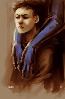 akimao batman_(series) black_hair blue_eyes brothers damian_wayne dc_comics dick_grayson family frown hood hoodie male_focus nightwing robin_(dc) siblings superhero_costume