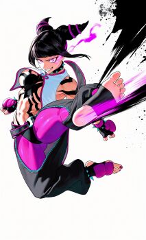 abs ai-generated black_hair han_juri hoshino_akarii looking_at_viewer muscular muscular_female street_fighter toned toned_female