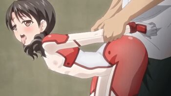 10s 1boy 1girl 2018 aged_down animated animated_gif anime_screenshot arm_held_back asou_miyuri ass bed bed_sheet blush bodysuit breasts censored clothed_sex doggystyle doki_doki_little_ooya-san drill_hair from_side grabbing_another&#039;s_ass groping happy_sex hetero huge_ass loli long_hair lowres mecha_pilot_suit mosaic_censoring multicolored_bodysuit nipples on_bed penis ponytail sex sex_from_behind small_breasts smile tanaka_daisuke tongue tongue_out waist_grab white_bodysuit