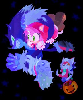amy_rose blue_fur blue_hair carrying carrying_person chip_(sonic) claws cosplay fangs green_eyes little_red_riding_hood_(fairy_tale_character) little_red_riding_hood_(grimm)_(cosplay) loli lolita_fashion pink_fur pink_hair roleplay sega size_difference smile sonamy sonic_(series) sonic_the_hedgehog sonic_the_werehog sonic_unleashed tokiwa757 tranformation warewolf werehog wolf