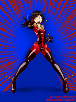 bodysuit highres mobile_fighter_g_gundam mobile_trace_system ruby_rose rwby skin_tight tagme