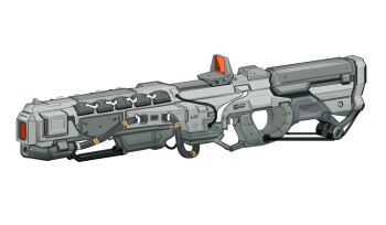 absurdres cable energy_gun gun highres no_humans original puremage sight solo trigger weapon weapon_focus white_background wire