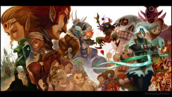 6+boys 6+girls :3 =_= androgynous armor beard bird blonde_hair blue_eyes bow_(weapon) brown_hair castle cremia d: darunia deku_link deku_scrub epic epona everyone facial_hair fairy fierce_deity fiery_hair four_giants ganondorf giant goron goron_link green_hair grin hairband happy_mask_salesman hat highres holding holding_sword holding_weapon horse hylian_shield impa kaepora_gaebora kafei kotake_(zelda) koume_(zelda) lack link long_hair majora's_wrath majora_(zelda) malon mario mario_(series) mask moon moon_(zelda) multiple_boys multiple_girls multiple_persona nabooru navi nintendo open_mouth owl phantom_ganon pointy_ears possessed possession princess_ruto princess_zelda purple_hair rauru_(ocarina_of_time) red_eyes red_hair reverse_trap romani_(zelda) saria_(zelda) sheik shield shield_on_back silver_hair skeleton skull_kid smile stalfos sword talon_(zelda) the_legend_of_zelda the_legend_of_zelda:_majora's_mask the_legend_of_zelda:_ocarina_of_time tiara tingle town twinrova weapon young_link zora zora_link