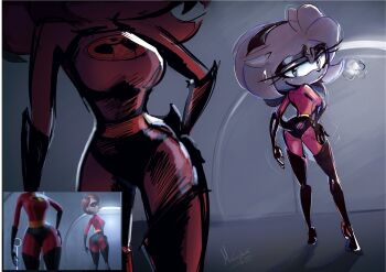 amy_rose ass bodysuit helen_parr helen_parr_(cosplay) mirror misstangshan95 tagme the_incredibles