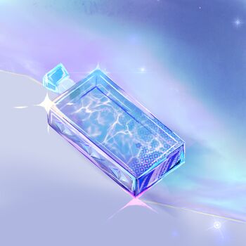 bottle caustics commentary english_commentary glass highres no_humans object_focus shadow_slave still_life tnixc water