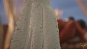 2girls aged_down ana_(overwatch) animated ass black_hair dark-skinned_female dark_skin french_kiss girl_on_top highres kiss lingerie mother_and_daughter multiple_girls nyx34x on_bed overwatch overwatch_1 pharah_(overwatch) tagme thighhighs underwear video yuri