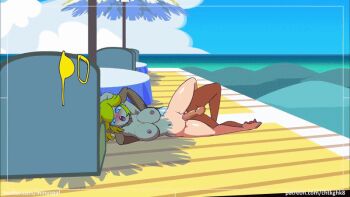 1boy 1girl animated animated_gif beach bikini blonde_hair blue_earrings blue_eyes blush boardwalk bouncing bouncing_breasts bra breasts cloud cum cum_on_body cum_on_breasts cum_on_upper_body curvy earrings ejaculation facial fellatio food fruit glans grass happy happy_sex heart heart-shaped_pupils hetero hiding hill jewelry jiggle large_breasts licking licking_penis lips long_hair lying lying_on_another lying_on_person mario_(series) minus8-kun minuspal nintendo nipples nude on_side oral paizuri paizuri_under_clothes pale_skin peach penis ponytail princess princess_peach sand artist_self-insert ejaculation sex sex_from_behind shirt sideways sky smile splatter spoon spooning stealth_sex super_mario_sunshine swimsuit symbol-shaped_pupils tank_top testicles trembling tropical underwear unworn_clothes vacation vaginal veins veiny_penis water white_shirt white_tank_top windmill wood wooden_floor yellow_bikini