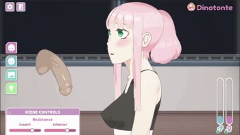 animated animated_gif covered_erect_nipples darling_in_the_franxx dinotonte erection fellatio game_cg green_eyes imminent_fellatio large_penis lust's_cupid open_mouth oral penis pink_hair sidelocks sports_bra tongue tongue_out user_interface veins veiny_penis zero_two_(darling_in_the_franxx)