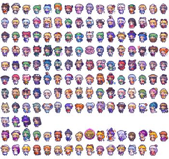 3boys 6+girls aki_minoriko aki_shizuha alice_margatroid alice_margatroid_(pc-98) animal_ears annotation_request asakura_rikako blue_eyes cat_ears cat_girl cat_tail chen chibi cirno clownpiece commentary_request daiyousei doremy_sweet ebisu_eika elis_(touhou) ellen_(touhou) elly_(touhou) eternity_larva everyone fairy flandre_scarlet fox_ears fox_girl fox_tail fujiwara_no_mokou futatsuiwa_mamizou gengetsu_(touhou) goutokuji_mike hakurei_reimu hakurei_reimu_(pc-98) haniyasushin_keiki hata_no_kokoro hecatia_lapislazuli heterochromia hieda_no_akyuu highres hijiri_byakuren himekaidou_hatate himemushi_momoyo hinanawi_tenshi hong_meiling horikawa_raiko hoshiguma_yuugi houjuu_nue houraisan_kaguya ibaraki_kasen ibuki_suika iizunamaru_megumu imaizumi_kagerou inaba_tewi inubashiri_momiji izayoi_sakuya joutouguu_mayumi junko_(touhou) kaenbyou_rin kagiyama_hina kaku_seiga kamishirasawa_keine kana_anaberal kasodani_kyouko kawashiro_nitori kazami_yuuka kazami_yuuka_(pc-98) kicchou_yachie kijin_seija kikuri_(touhou) kirai_shouen kirisame_marisa kirisame_marisa_(pc-98) kishin_sagume kisume kitashirakawa_chiyuri koakuma kochiya_sanae komakusa_sannyo komano_aunn komeiji_koishi komeiji_satori konngara_(touhou) konpaku_youmu kotohime_(touhou) kudamaki_tsukasa kumoi_ichirin kurodani_yamame kurokoma_saki kurumi_(touhou) letty_whiterock lily_white long_hair louise_(touhou) luna_child lunasa_prismriver lyrica_prismriver mai_(touhou) maribel_hearn matara_okina meira_(touhou) merlin_prismriver mima_(touhou) mitsugashira_enoko miyadeguchi_mizuchi miyako_yoshika mizuhashi_parsee mononobe_no_futo morichika_rinnosuke moriya_suwako motoori_kosuzu mugetsu_(touhou) multicolored_hair multiple_boys multiple_girls murasa_minamitsu mystia_lorelei nagae_iku nazrin nippaku_zanmu nishida_satono niwatari_kutaka okazaki_yumemi okunoda_miyoi onozuka_komachi orange_(touhou) patchouli_knowledge pixel_art ponytail red_eyes reisen_(touhou_bougetsushou) reisen_udongein_inaba reiuji_utsuho remilia_scarlet rika_(touhou) ringo_(touhou) rumia saigyouji_yuyuko sakata_nemuno sara_(touhou) sariel_(touhou) seiran_(touhou) sekibanki shameimaru_aya shiki_eiki shingyoku_(female) shingyoku_(male) shingyoku_(touhou) shinki_(touhou) short_hair siblings side_ponytail simple_background sisters soga_no_tojiko son_biten sprite sprite_sheet star_sapphire streaked_hair sukuna_shinmyoumaru sunny_milk tail tamatsukuri_misumaru tatara_kogasa teireida_mai tenkajin_chiyari tenkyuu_chimata toramaru_shou touhou touhou_(pc-98) toutetsu_yuuma toyosatomimi_no_miko tsukumo_benben tsukumo_yatsuhashi twintails two_side_up unzan usami_renko usami_sumireko ushizaki_urumi wakasagihime watatsuki_no_toyohime watatsuki_no_yorihime white_background wriggle_nightbug yagokoro_eirin yakumo_ran yakumo_yukari yamashiro_takane yasaka_kanako yatadera_narumi yomotsu_hisami yorigami_jo&#039;on yorigami_shion yuki_(touhou) yumeko_(touhou) yuugenmagan