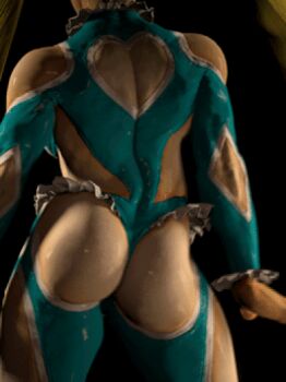 10s 1girl 3d animated animated_gif ass ass_focus ass_shake back black_background blonde_hair blue_leotard capcom clothing_cutout female_focus frills head_out_of_frame heart_cutout hip_focus huge_ass legs leotard long_hair looping_animation muscular muscular_female rainbow_mika redmoa resized revealing_clothes shiny_skin simple_background solo solo_focus source_filmmaker_(medium) standing street_fighter street_fighter_v teasing thick_thighs thighhighs thighs toned twintails upscaled very_long_hair wrestling_outfit