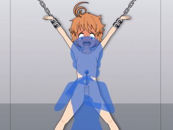 1futa animated animated_gif bar_censor buri_(pixiv717166) censored emma_(yakusoku_no_neverland) femdom futanari loli nude penis restrained sex_toy sounding urethral_beads urethral_insertion urethral_sounding yakusoku_no_neverland