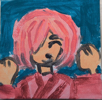 Rule 34 | canvas (object), doodle, isekai shikkaku, painting (medium), sacchan (isekai shikkaku), silly girl, traditional media