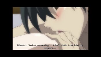 1boy 2girls animated bedroom bottomless couch cunnilingus imminent_penetration itou_makoto_(school_days) katsura_kokoro katsura_kotonoha living_room loli multiple_girls oral penis pussy shiny_days sleeping tagme video