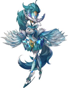 1girl artist_request blue_lips breasts colored_sclera full_body hat hat_feather ice_skates jewelry necklace official_art orange_eyes persona persona_(summon) persona_5 persona_5:_the_phantom_x pom_pom_(clothes) skates solo terpsichore_(persona) third-party_source transparent_background tutu yellow_sclera