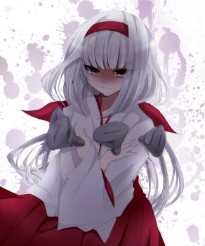 Rule 34 | ajimu najimi, hairband, medaka box, ribbon, screw, smile, sunako, white hair