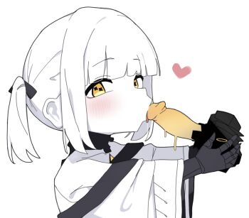 1girl blue_archive blush colored_skin dildo dildo_gag dildo_under_mask ein_(blue_archive) extra_pupils from_side gag heart highres holding holding_mask loli looking_at_viewer looking_to_the_side mask mechanical_hands sex_toy simple_background solo symbol-shaped_pupils upper_body white_background white_hair white_skin x-shaped_pupils yellow_eyes yungun_(dbsrjsdn0330)